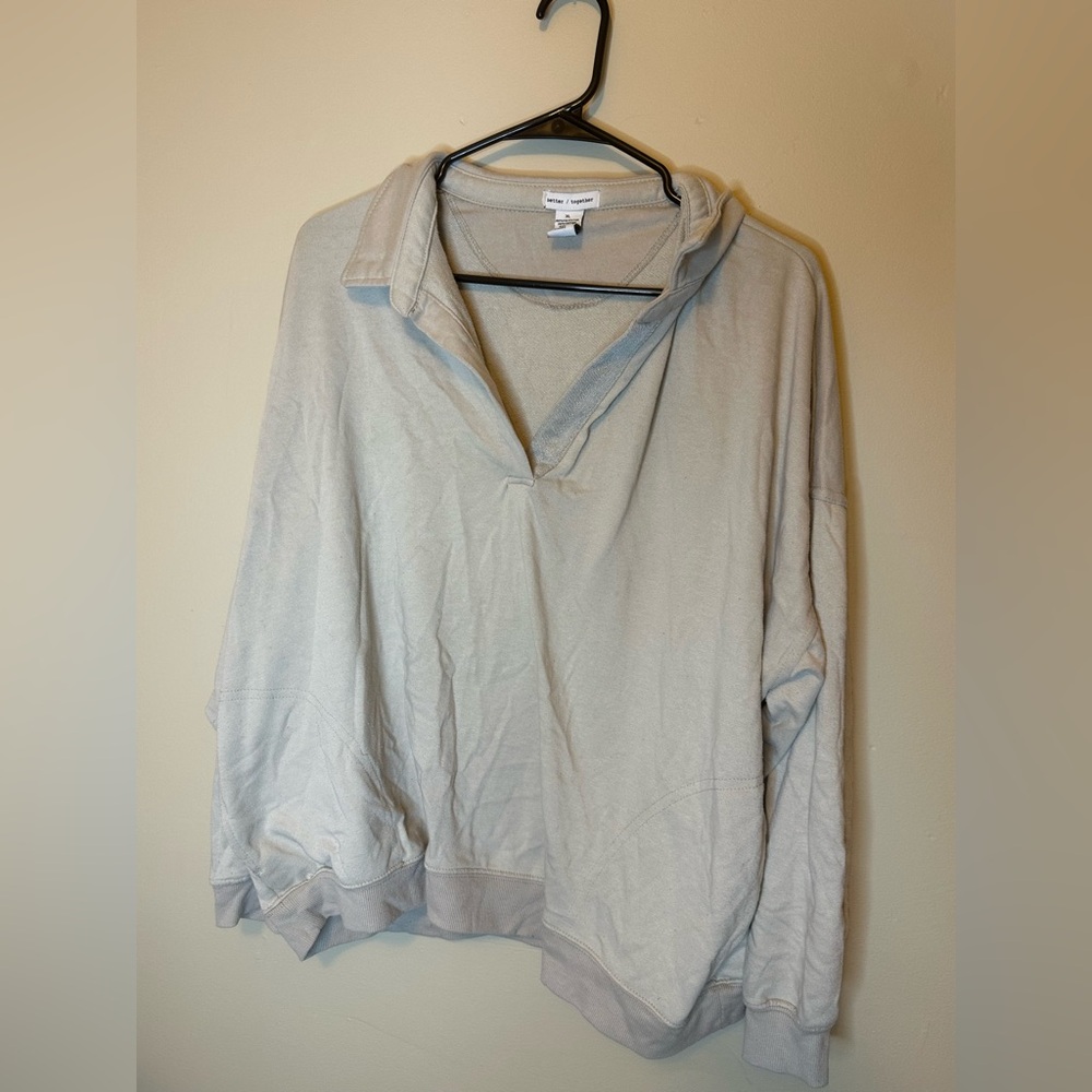 Women's Cream Sweater - Crew Neck